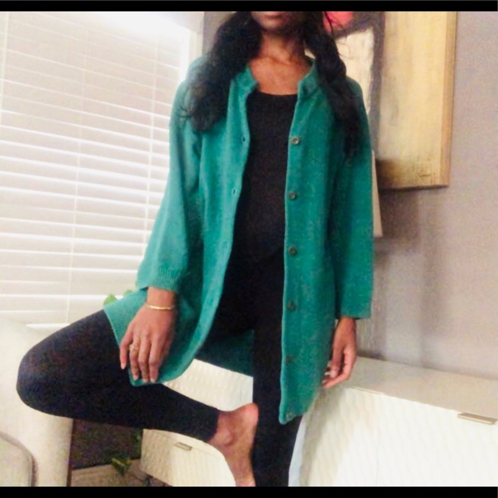 button down wool cardigan